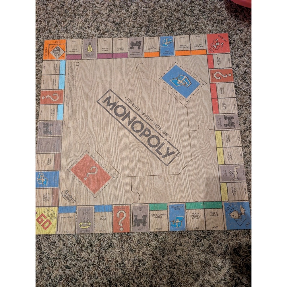Hasbro Monopoly Rustic Wood Edition Complete 2019 w/ Instructions Smoke Odor